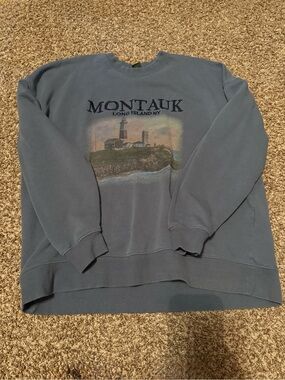 wild fable Women’s Slate Blue Montauk Graphic Crewneck Sweatshirt